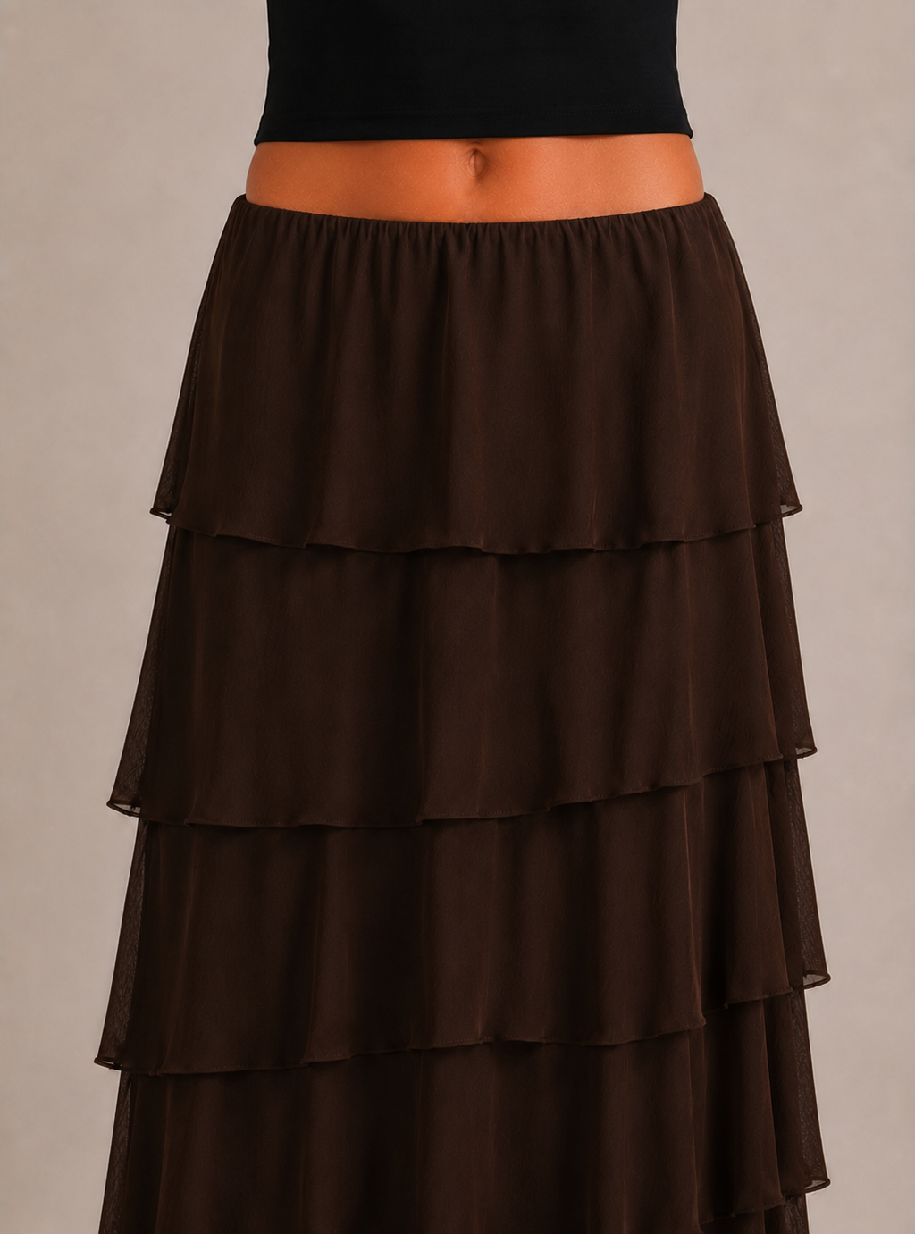 JADE | Falda Maxi de Volantes a Capas