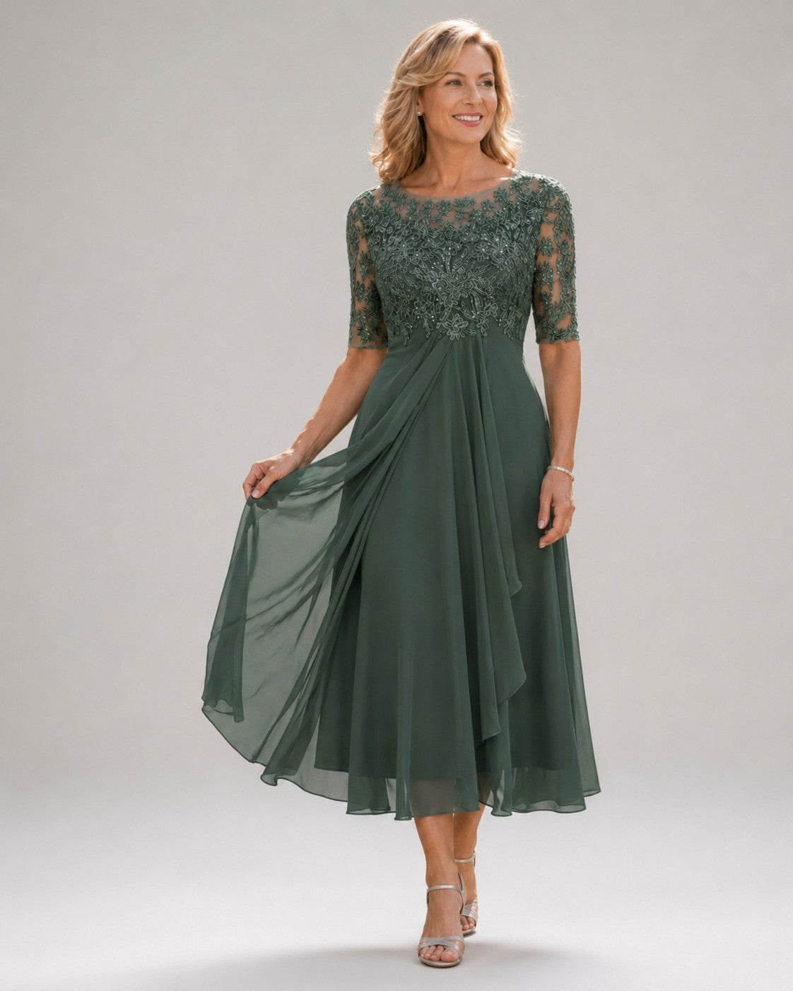 BENEDETTA | Vestido Midi Elegante de Encaje