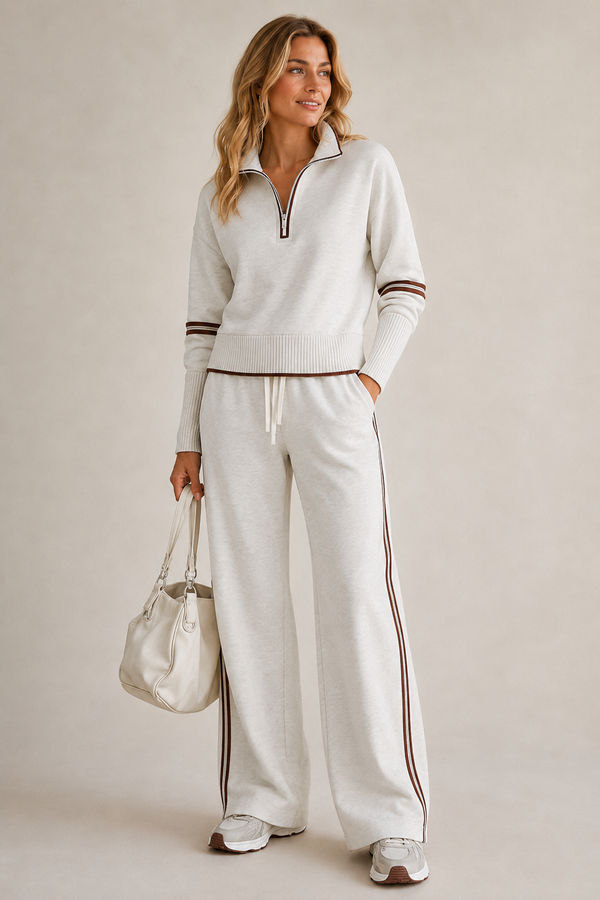 ROMY | Conjunto de Jersey con Cremallera y Pantalón
