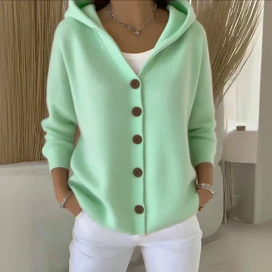 Cárdigan NERINA en color verde menta