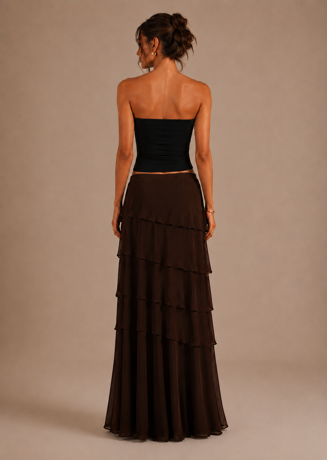 JADE | Falda Maxi de Volantes a Capas