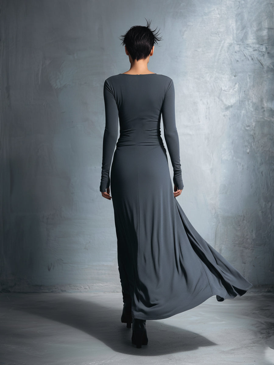 NAOMI | Vestido Maxi Cruzado con Lazo Lateral