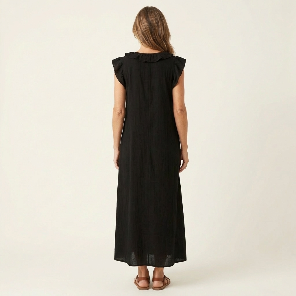 MARINA | Vestido Largo con Escote de Pico