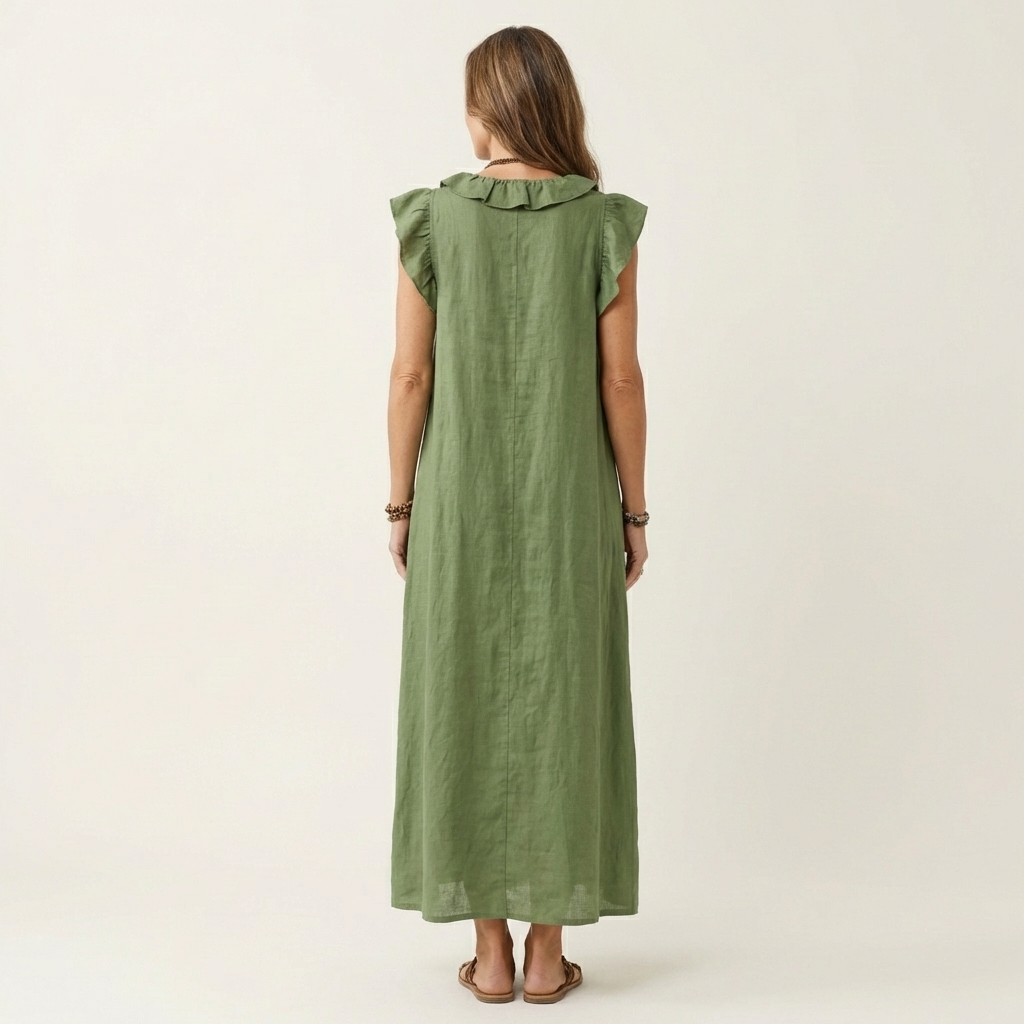 MARINA | Vestido Largo con Escote de Pico