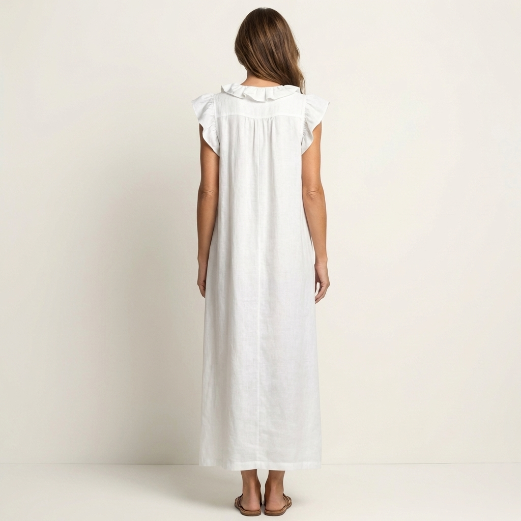 MARINA | Vestido Largo con Escote de Pico