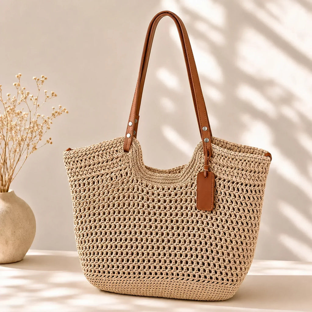 ALINA | Bolso Shopper Tejido a Mano en Crochet