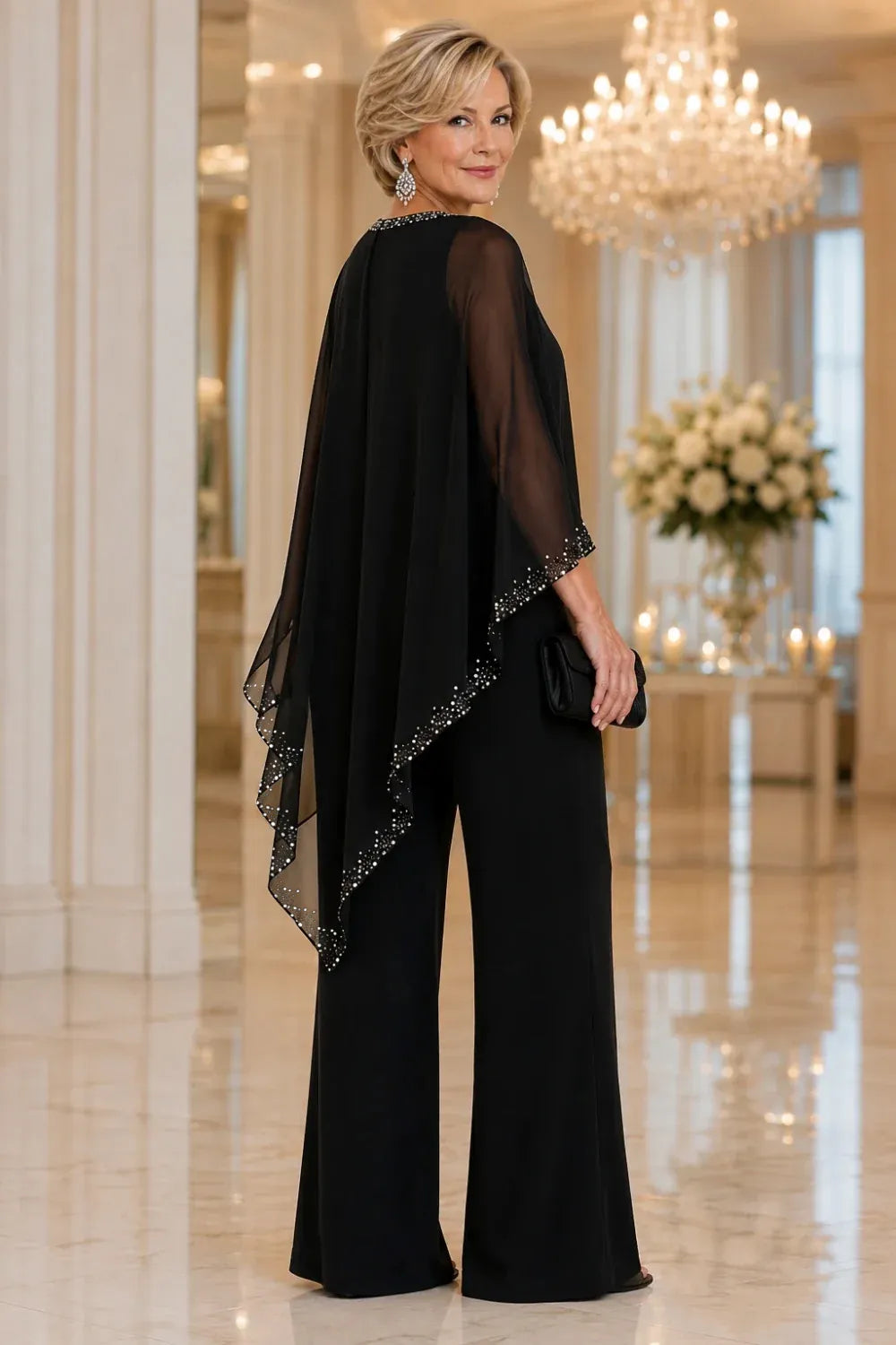 ANTONELLA | Conjunto de Capa de Gasa y Pantalón Ancho
