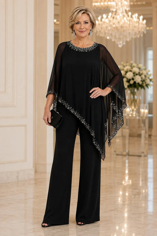 ANTONELLA | Conjunto de Capa de Gasa y Pantalón Ancho