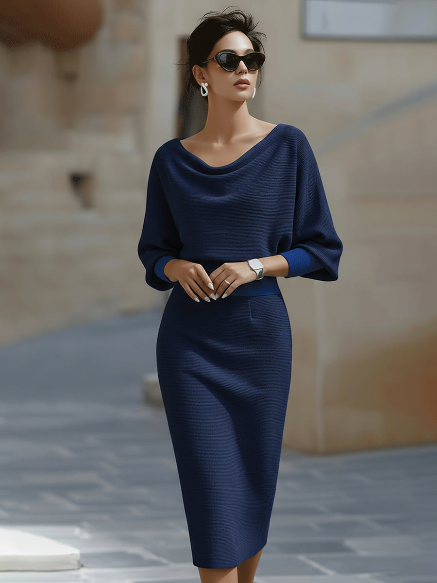 AUDREY | Vestido Midi Drapeado con Escote Corazón