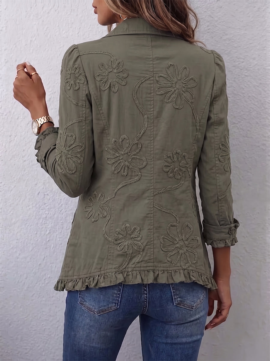 FAUSTINA | Chaqueta Utility Bordada Bohemia