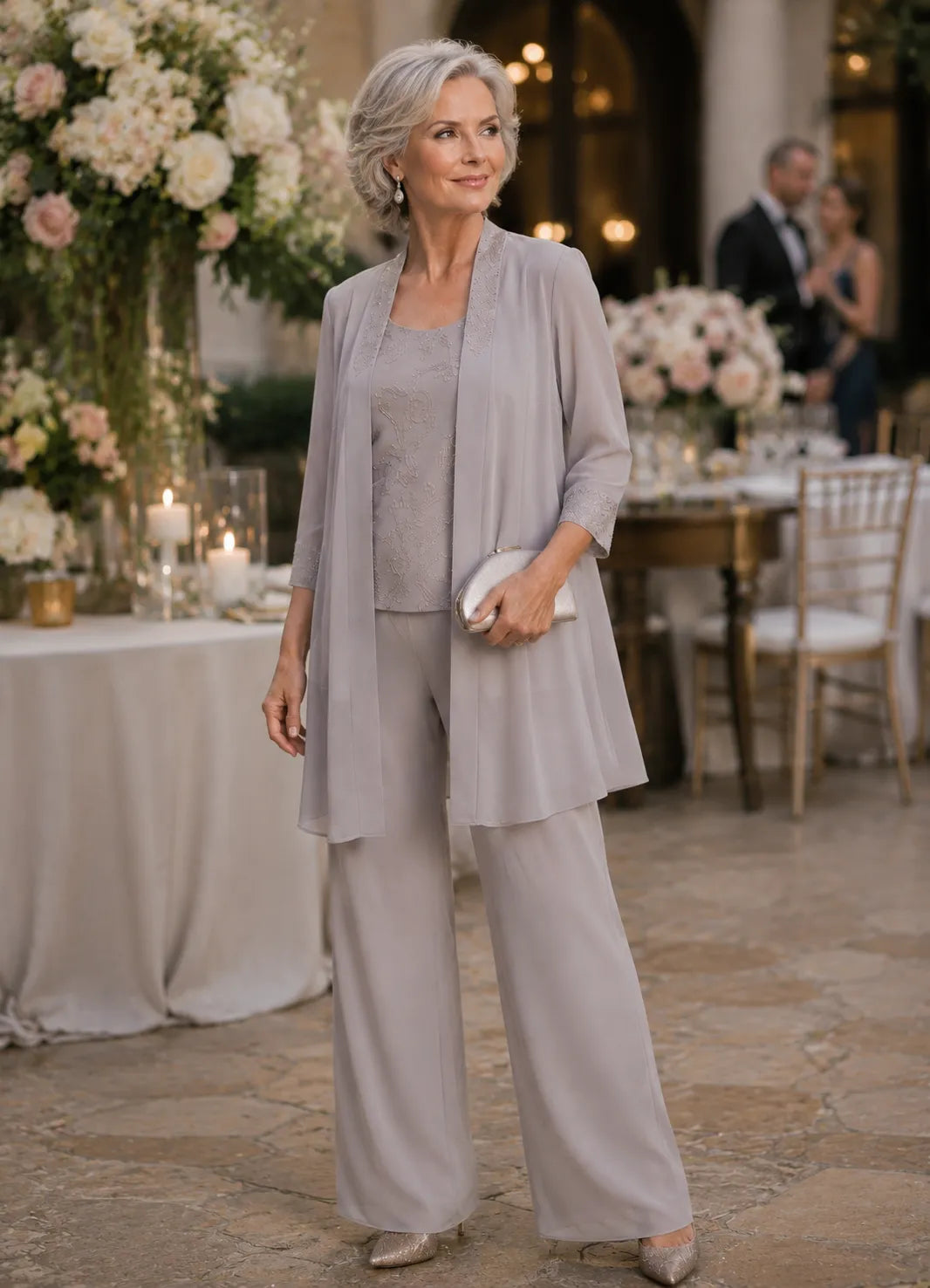 EVELYN | Conjunto Bordado de Tres Piezas para Ceremonia