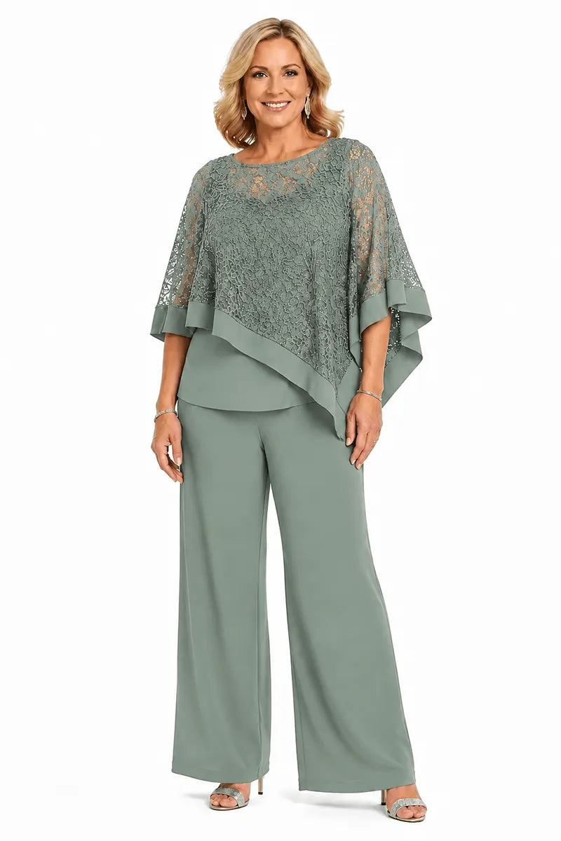 ASTRID | Conjunto de Capa con Lentejuelas y Pantalón Recto