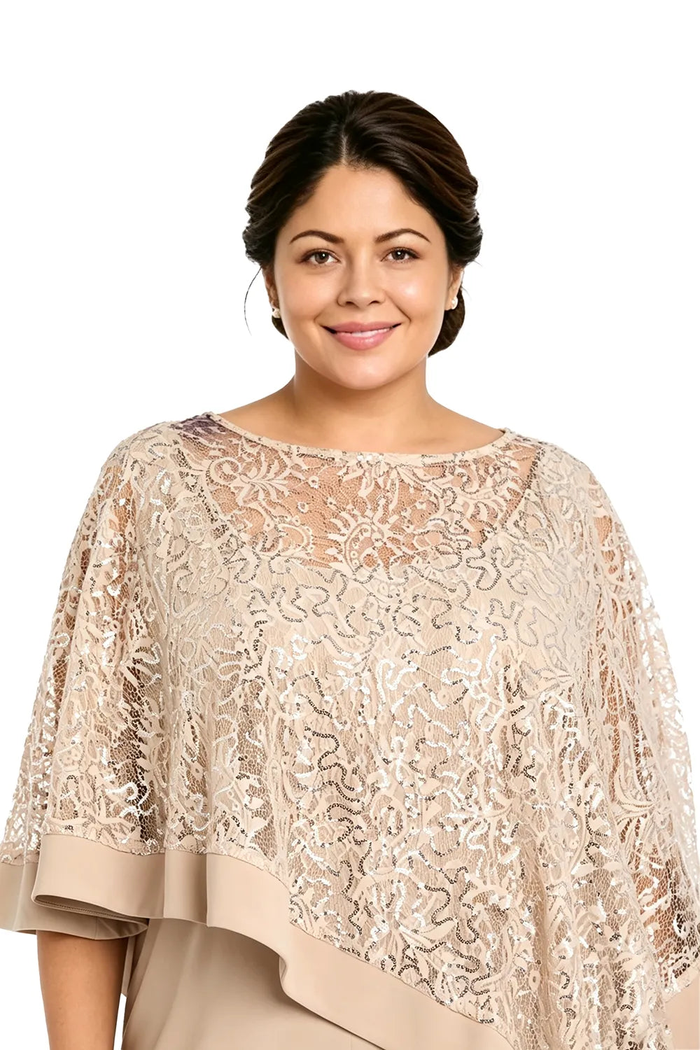 ASTRID | Conjunto de Capa con Lentejuelas y Pantalón Recto