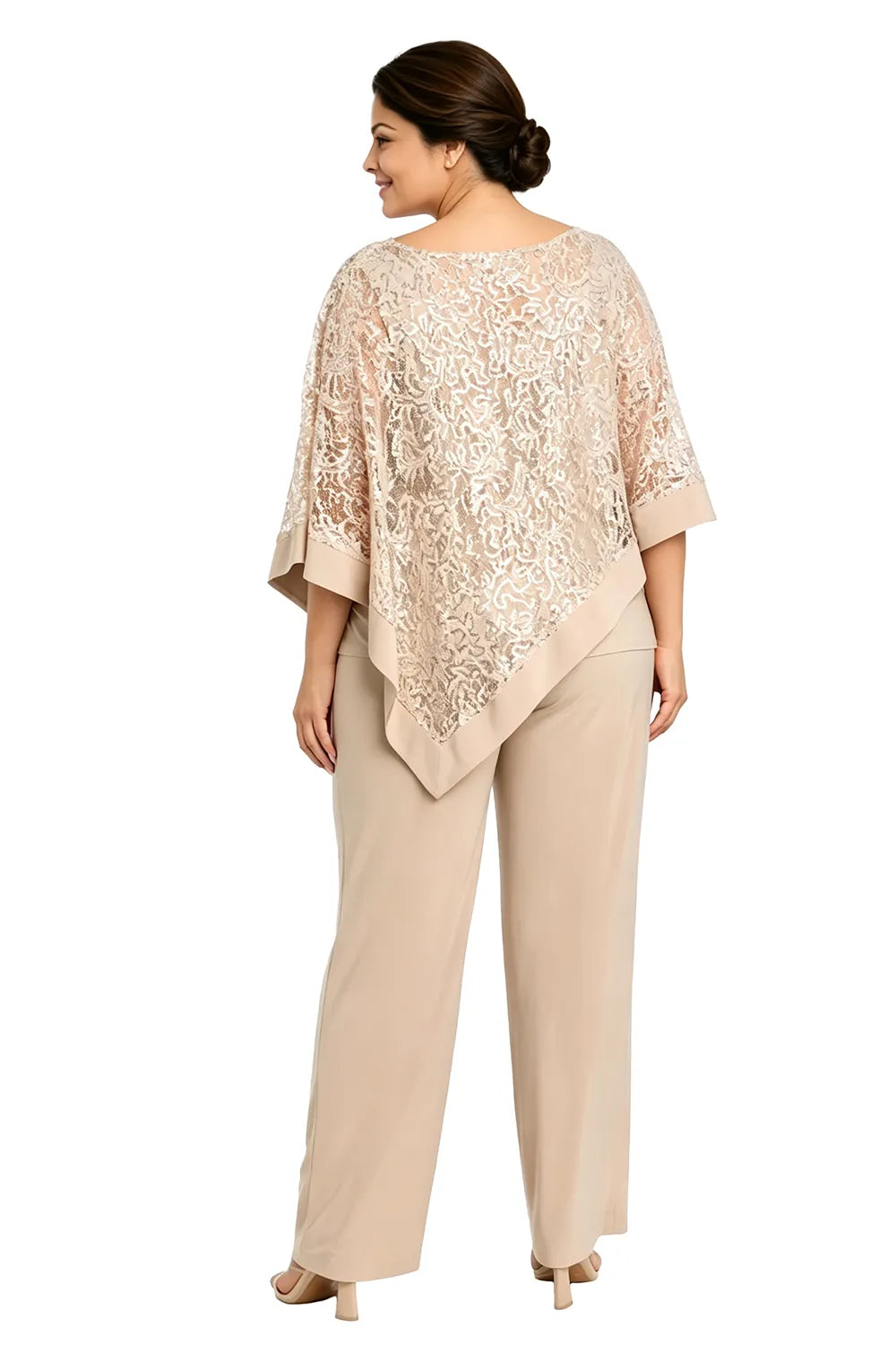 ASTRID | Conjunto de Capa con Lentejuelas y Pantalón Recto