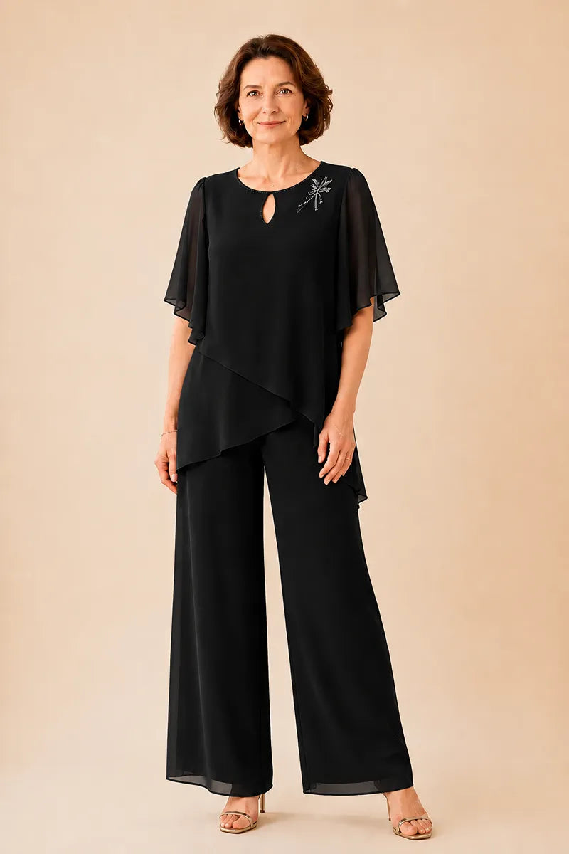 ALLEGRA | Conjunto de Pantalón y Capa de Gasa