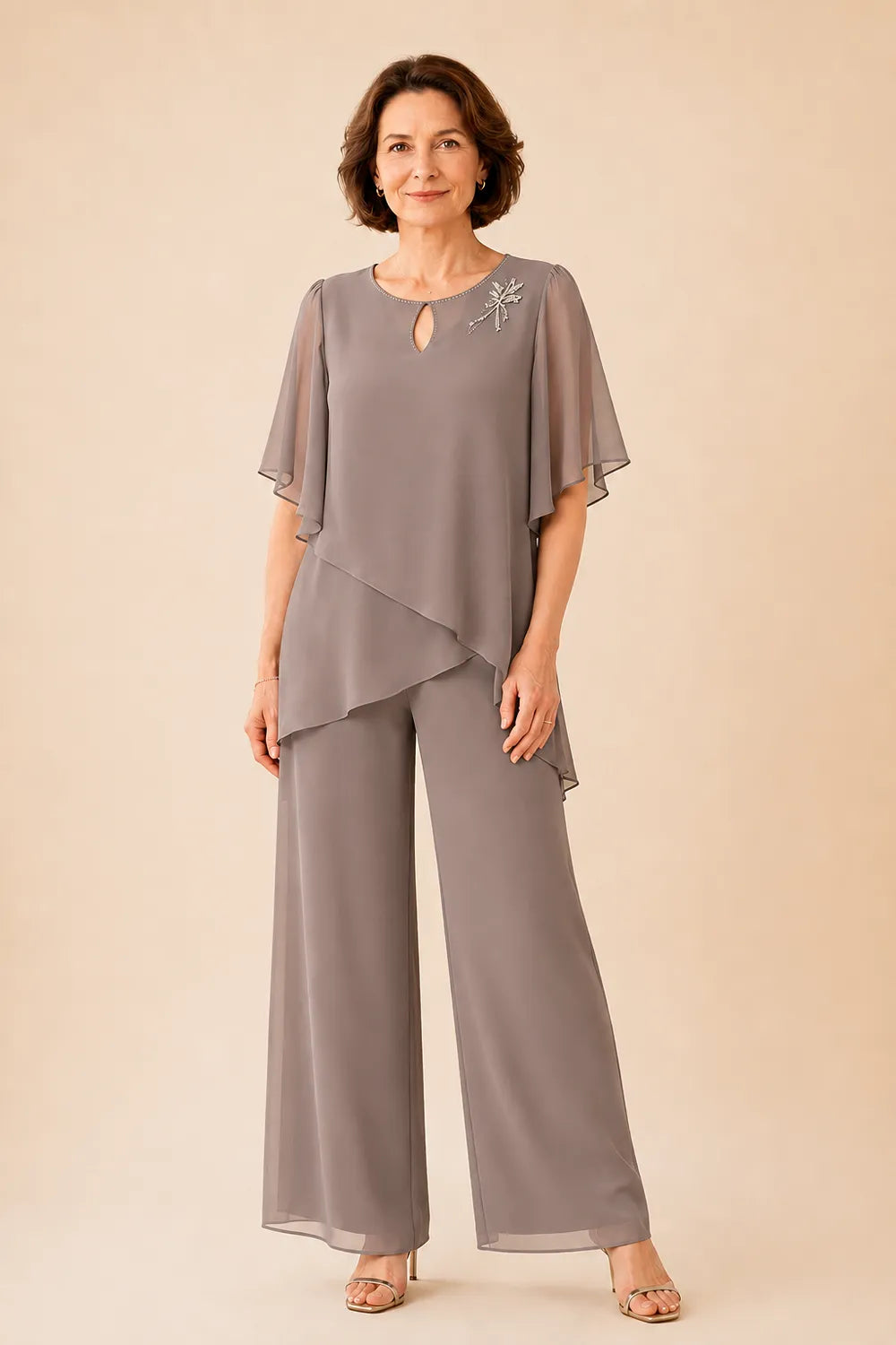 ALLEGRA | Conjunto de Pantalón y Capa de Gasa