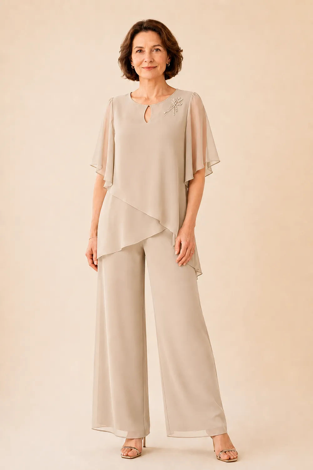 ALLEGRA | Conjunto de Pantalón y Capa de Gasa