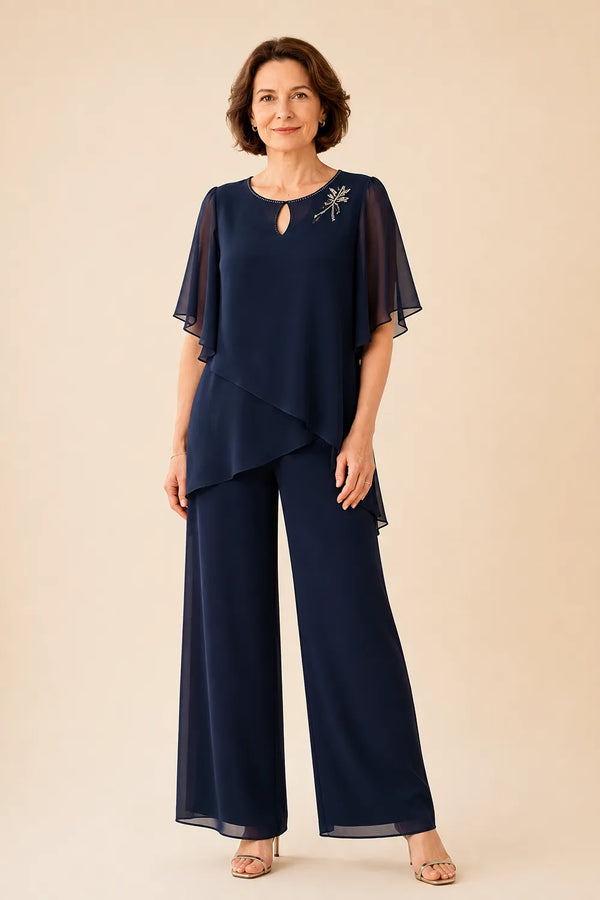 ALLEGRA | Conjunto de Pantalón y Capa de Gasa