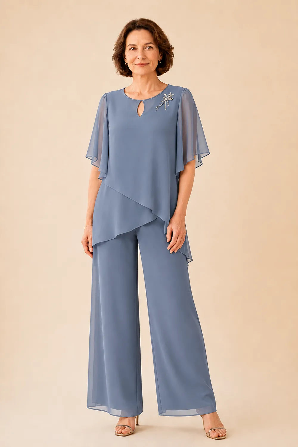 ALLEGRA | Conjunto de Pantalón y Capa de Gasa