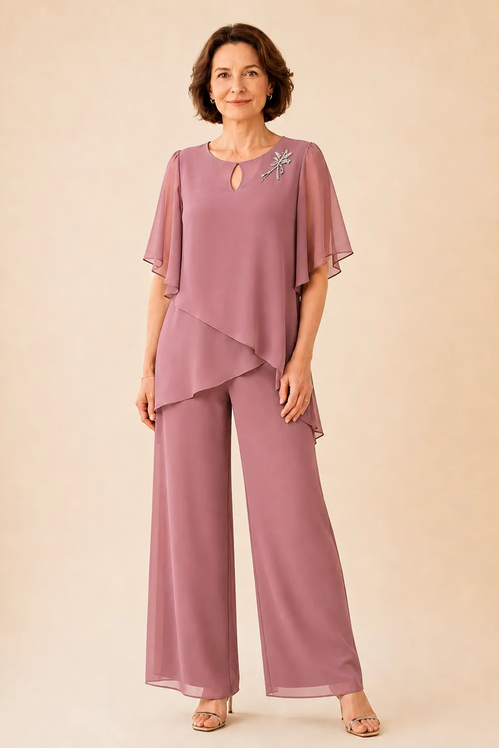 ALLEGRA | Conjunto de Pantalón y Capa de Gasa