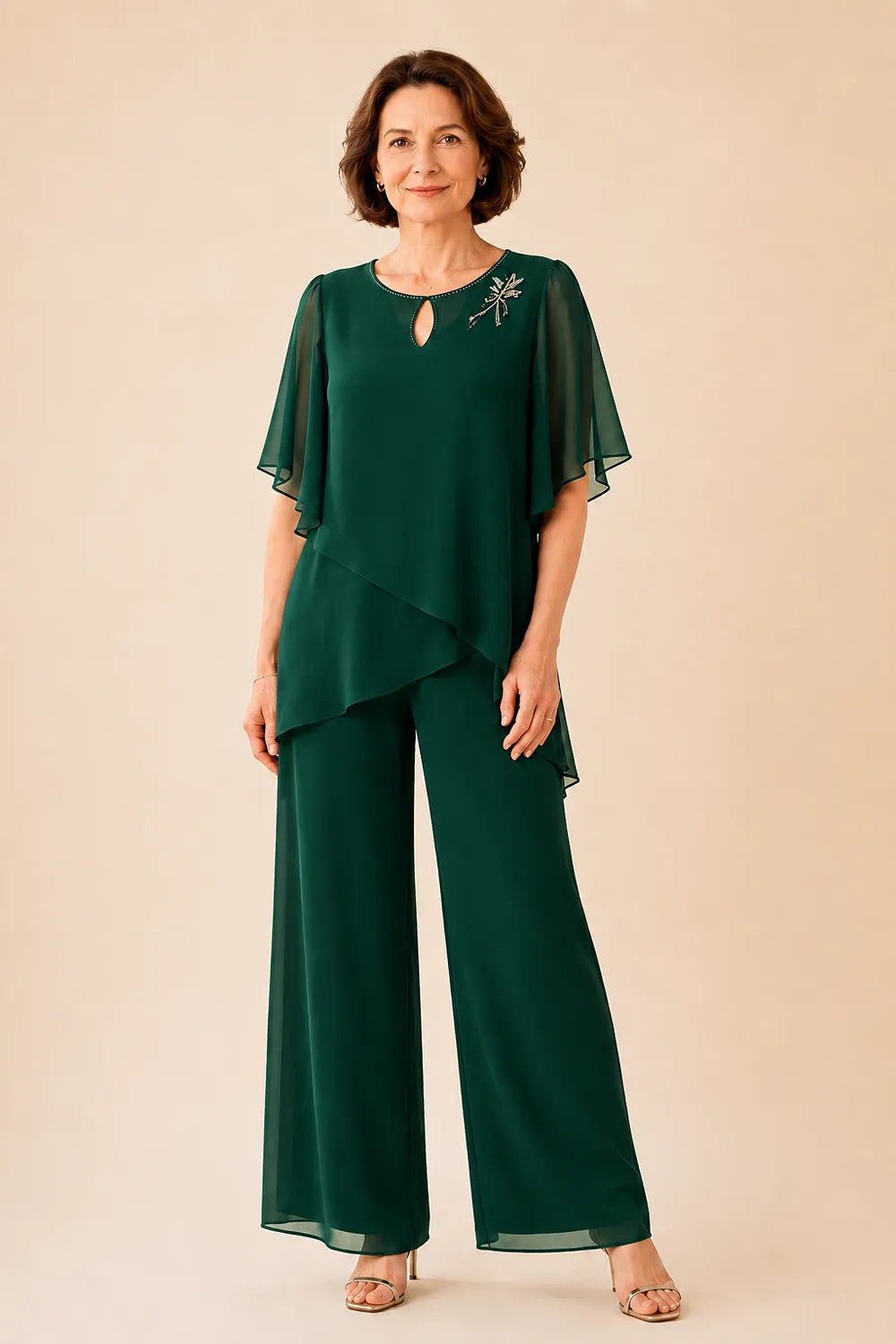 ALLEGRA | Conjunto de Pantalón y Capa de Gasa