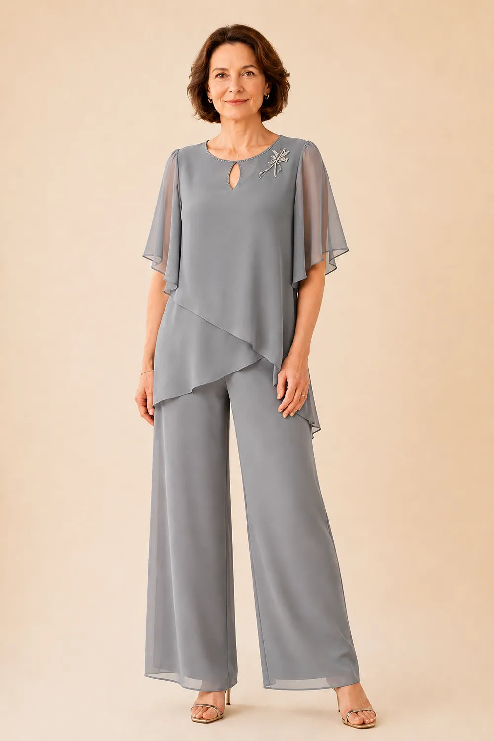 ALLEGRA | Conjunto de Pantalón y Capa de Gasa