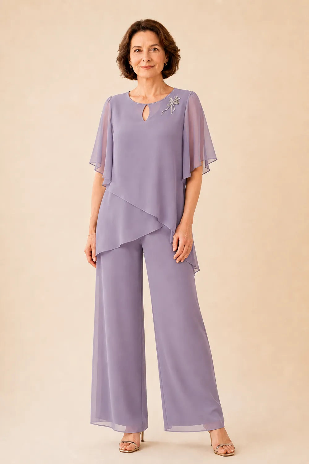 ALLEGRA | Conjunto de Pantalón y Capa de Gasa