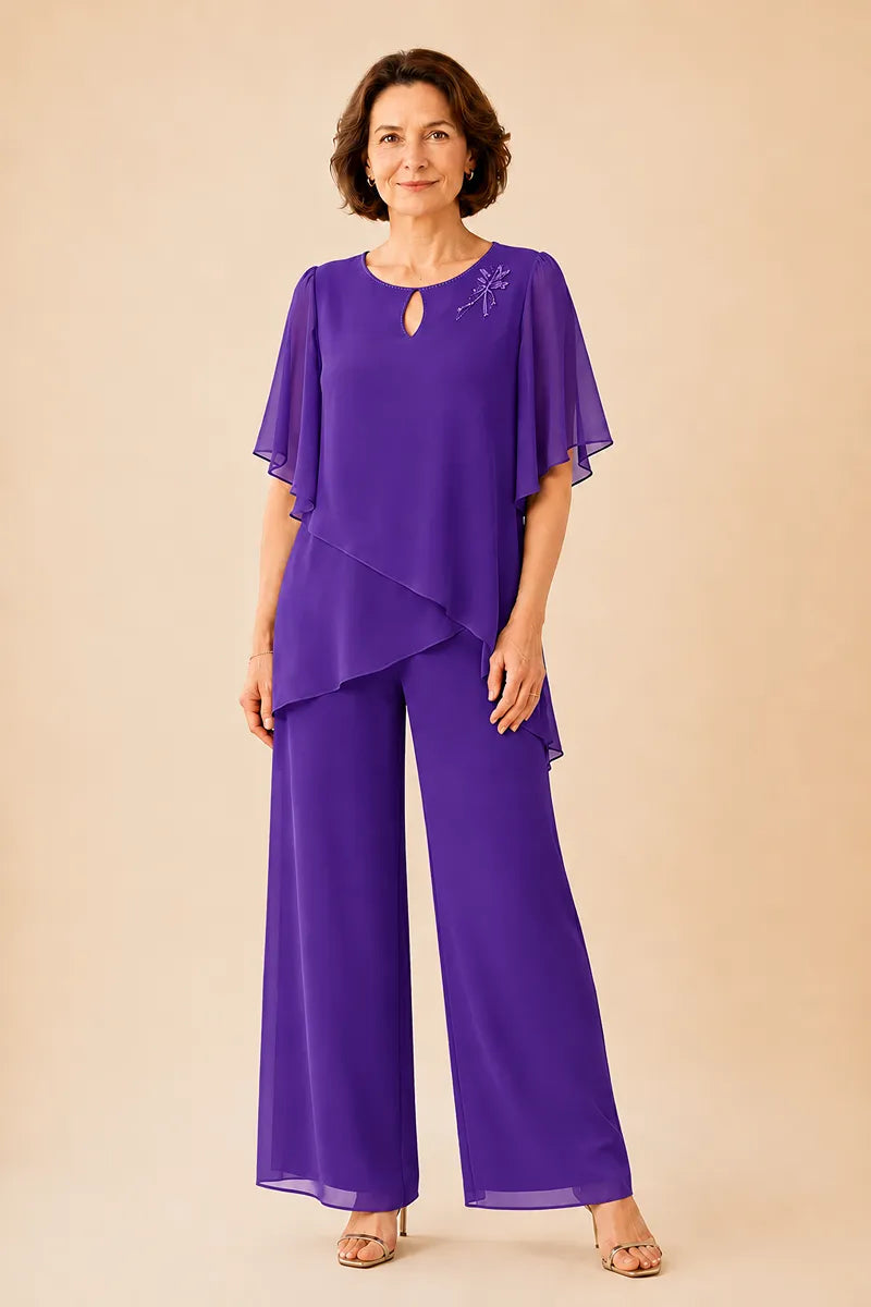 ALLEGRA | Conjunto de Pantalón y Capa de Gasa
