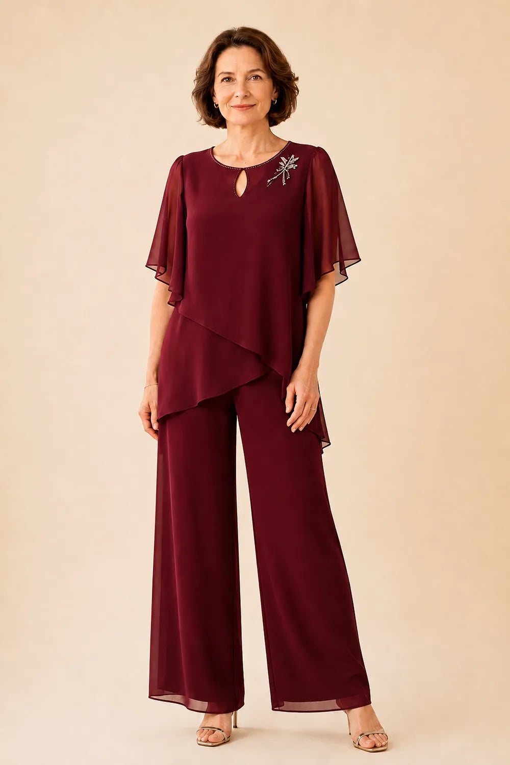 ALLEGRA | Conjunto de Pantalón y Capa de Gasa