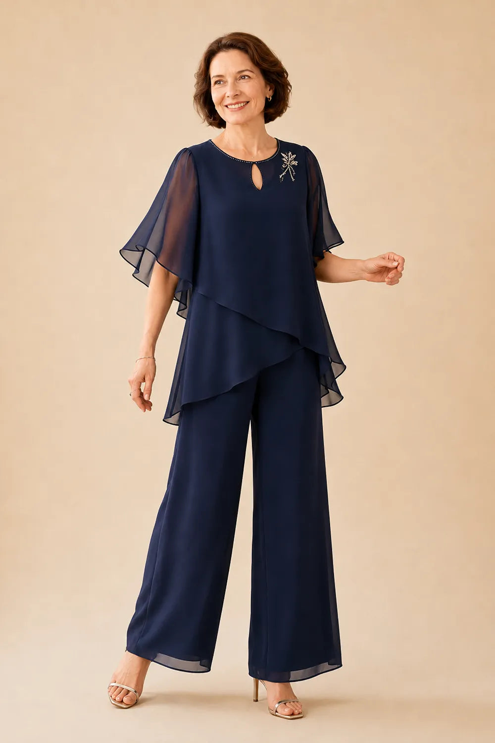 ALLEGRA | Conjunto de Pantalón y Capa de Gasa