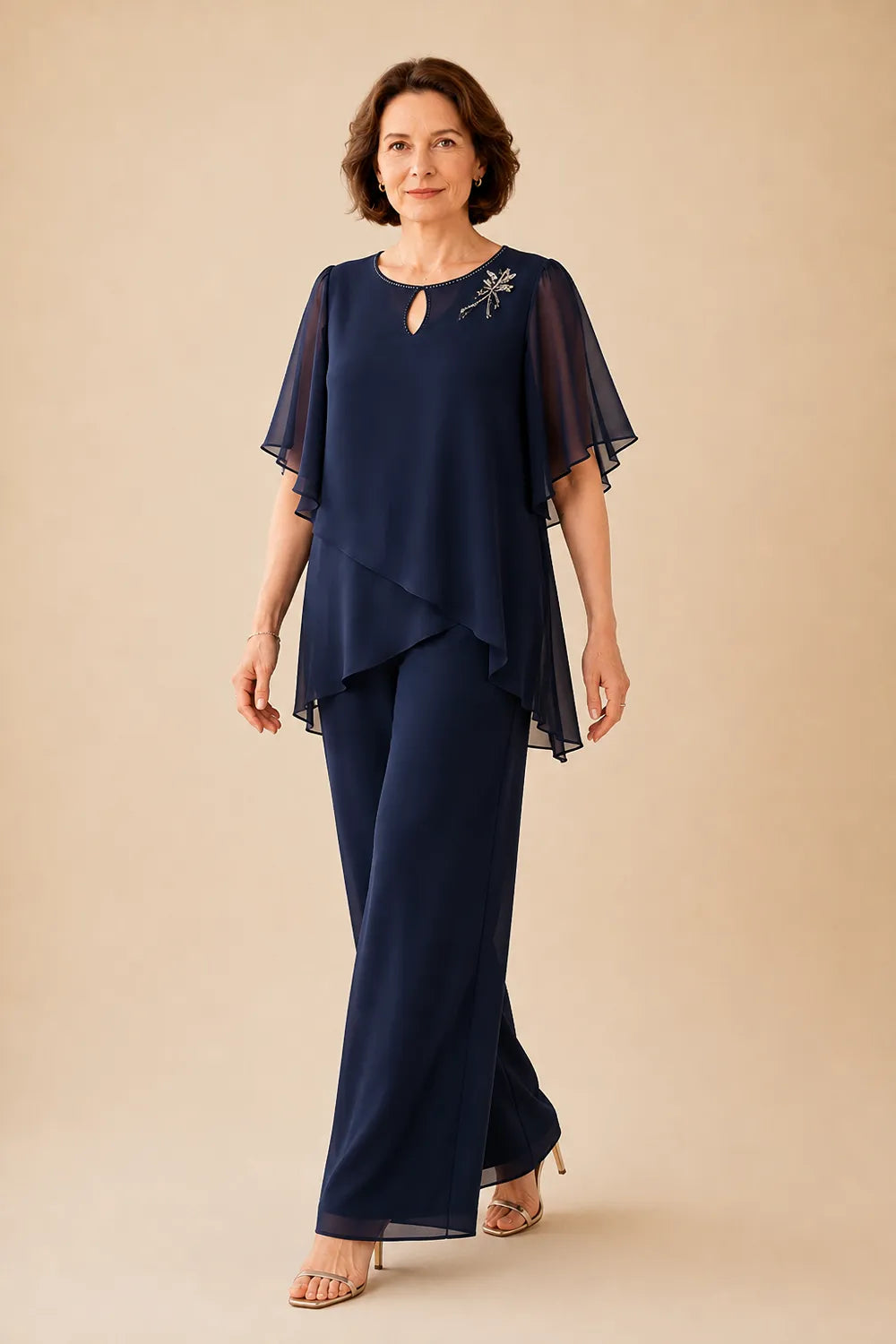 ALLEGRA | Conjunto de Pantalón y Capa de Gasa